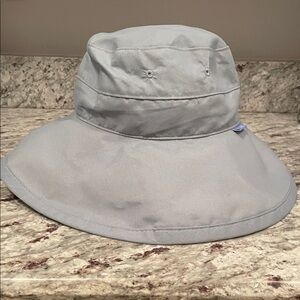 Slate blue Wide Brim Hat.